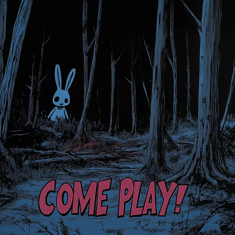 Eerie Cartoon Horror Scenes With Captions