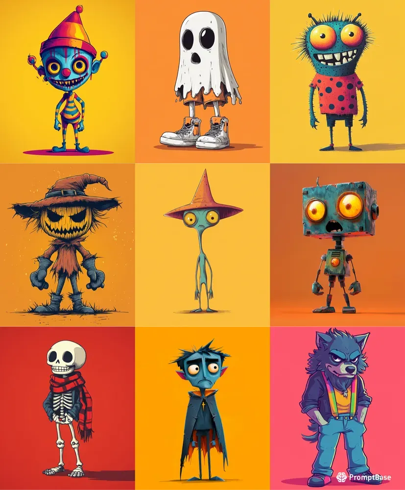 Cartoon Characters With Spooky Twists