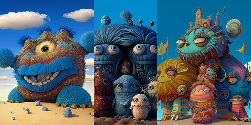 Fluffy Monsters generated by midjourney