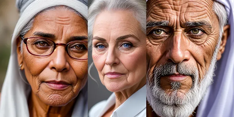 High Realistic Old People Portraits generated by undefined