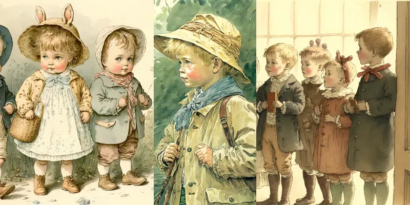 Children's Retro Illustrations generated by undefined