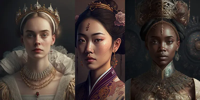 Elegance and Grace Portraits generated by undefined