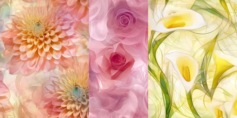 Flowers Stunning Translucent Patterns generated by undefined