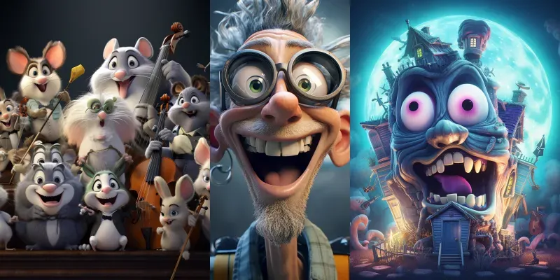 Expressive Cartoon Characters generated by undefined