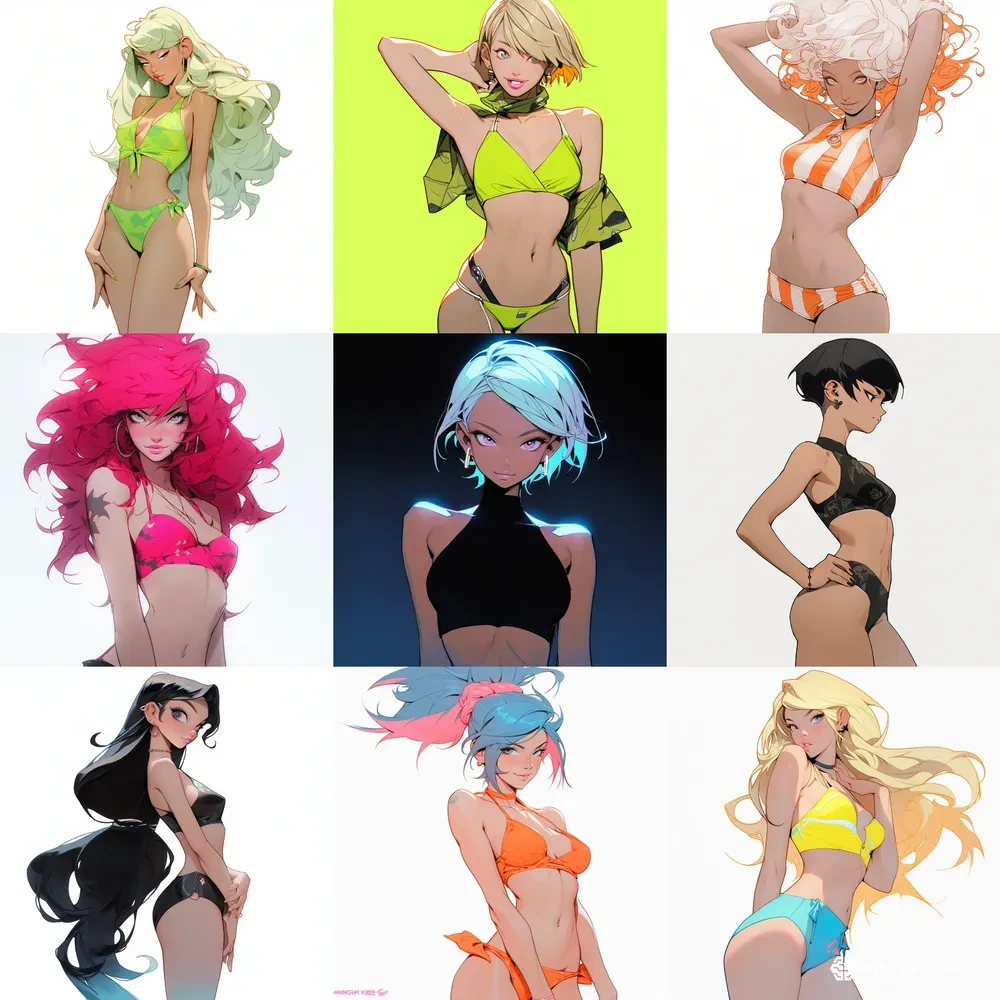 Anime Bikini Women