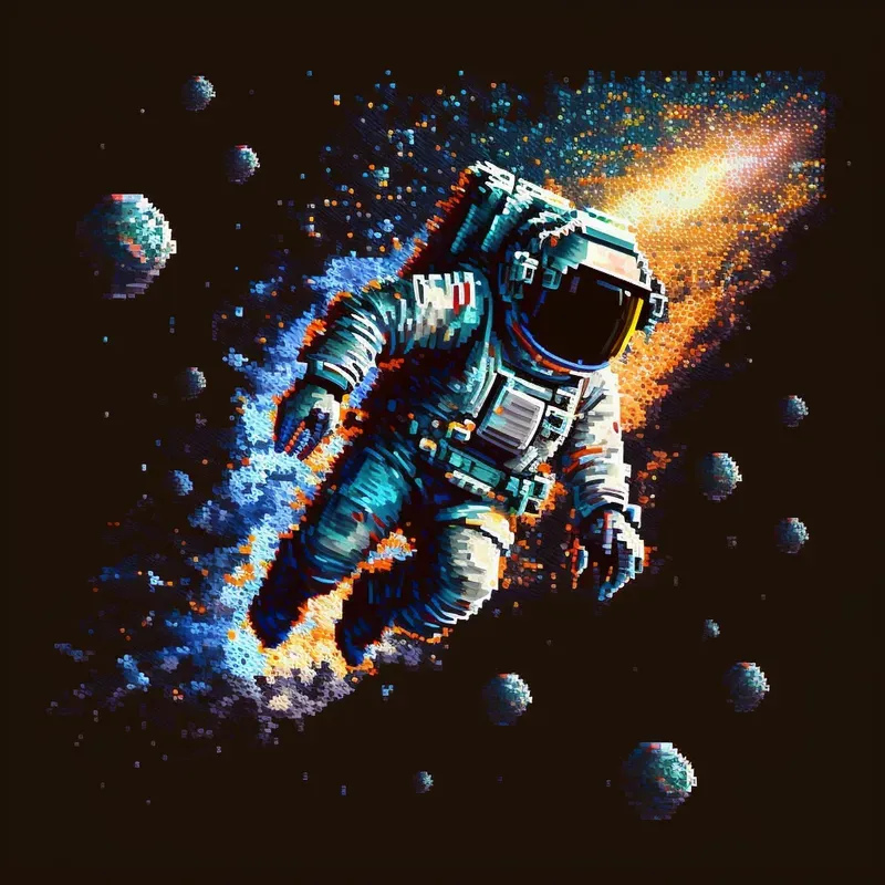 Low-res Space Pixel Art