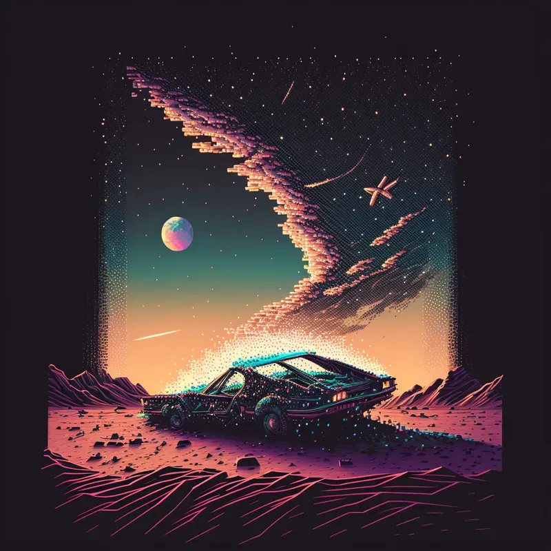 Low-res Space Pixel Art