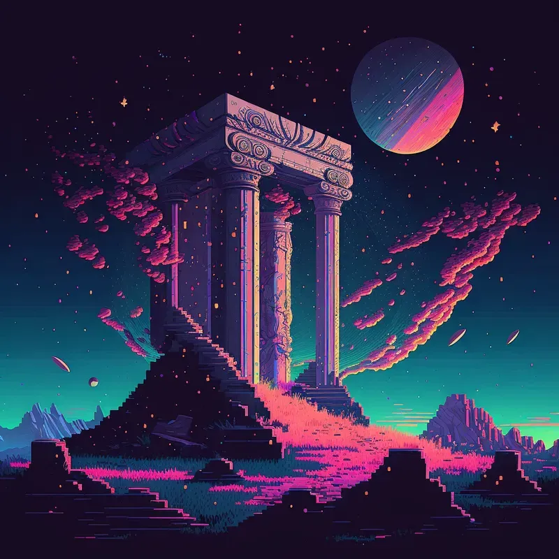 Low-res Space Pixel Art