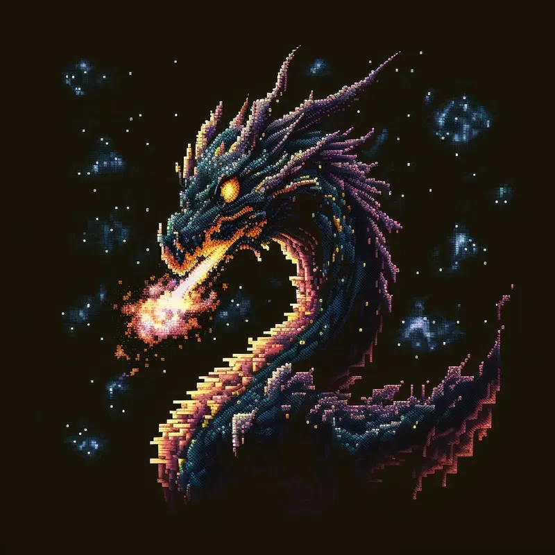 Low-res Space Pixel Art