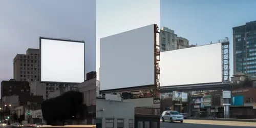 Downtown Billboard Mockups generated by midjourney