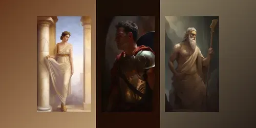 Neoclassical Portrayal Paintings generated by midjourney