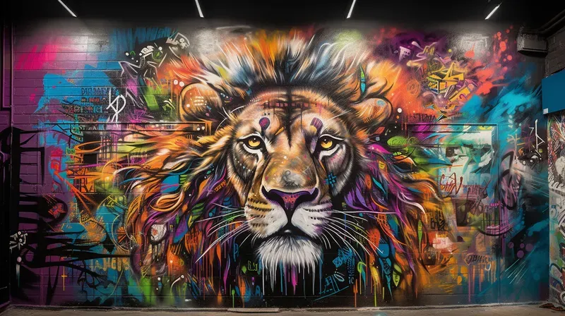 Graffiti Murals Well-lit
