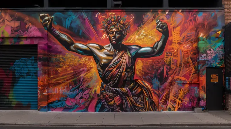Graffiti Murals Well-lit