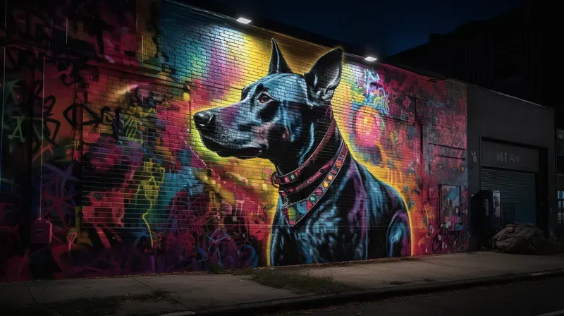 Graffiti Murals Well-lit