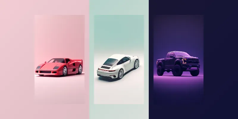 Clean 3D Render Car Wallpapers generated by undefined