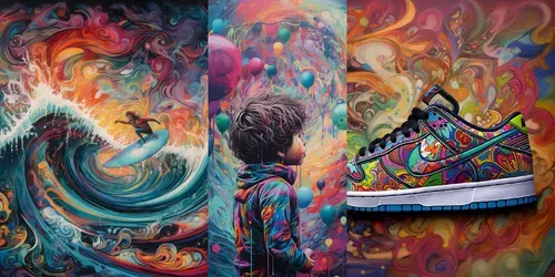 Abstract Psychedelic Compositions generated by midjourney