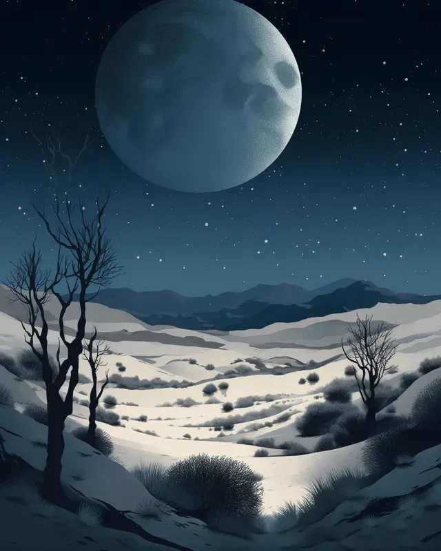 Beautiful Moonlit Illustrations