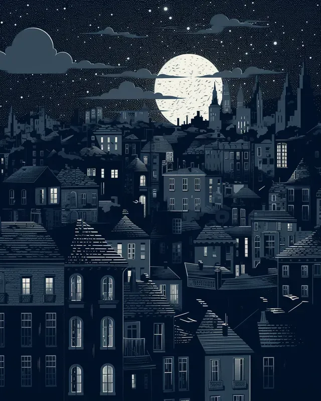 Beautiful Moonlit Illustrations