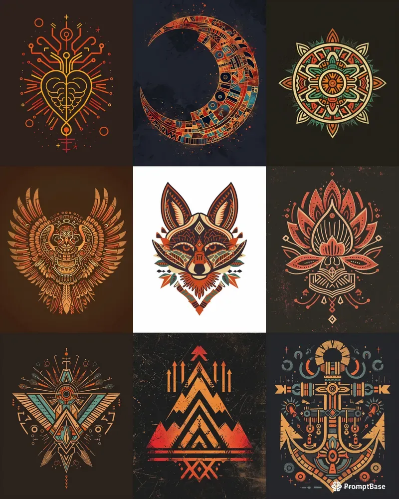Mayan-inspired Logo Designs