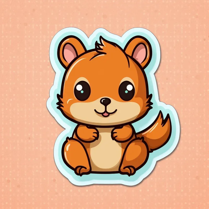 Cute Baby Animals And Stickers