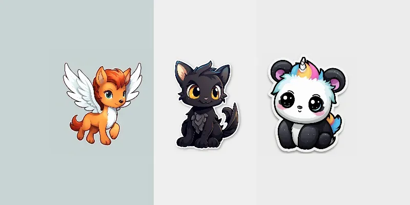 Happy Kimeras Stickers Spread Joys generated by undefined