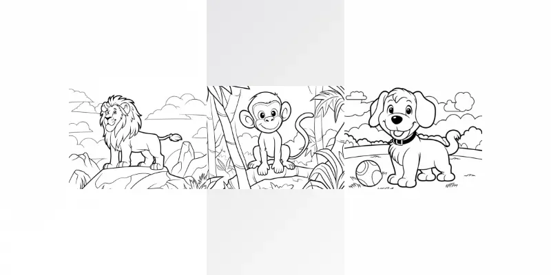 Animal Kingdom Coloring Pages generated by undefined