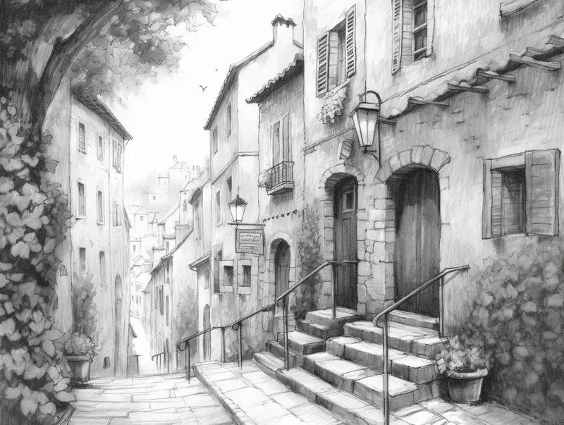 Poetic Scenes In Pencil Art