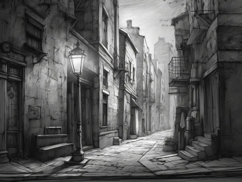 Poetic Scenes In Pencil Art