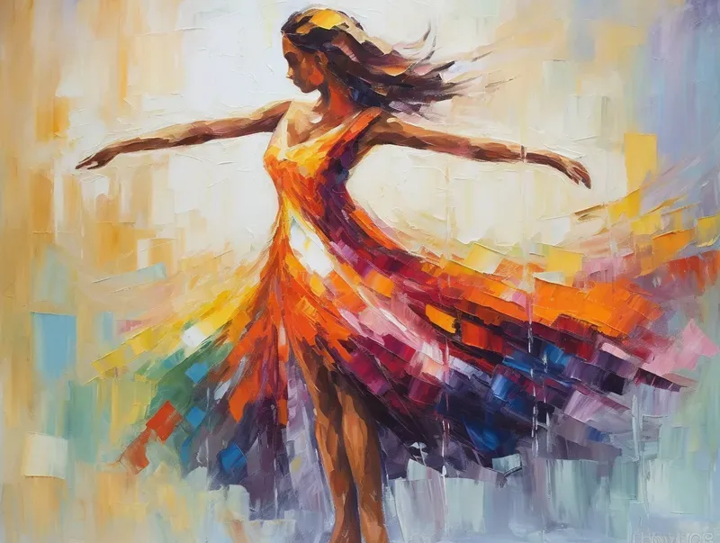 Ethereal Figures In Impressionist Style