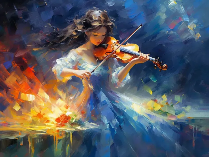 Ethereal Figures In Impressionist Style
