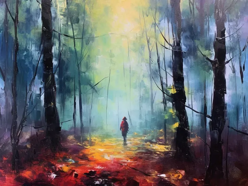 Ethereal Figures In Impressionist Style