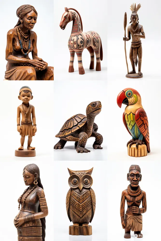 Wood Carvings By Kuna Indians Panama