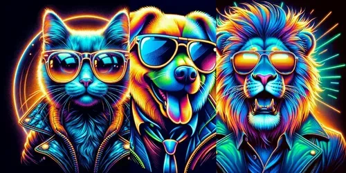 Neonvibe Critters generated by dalle