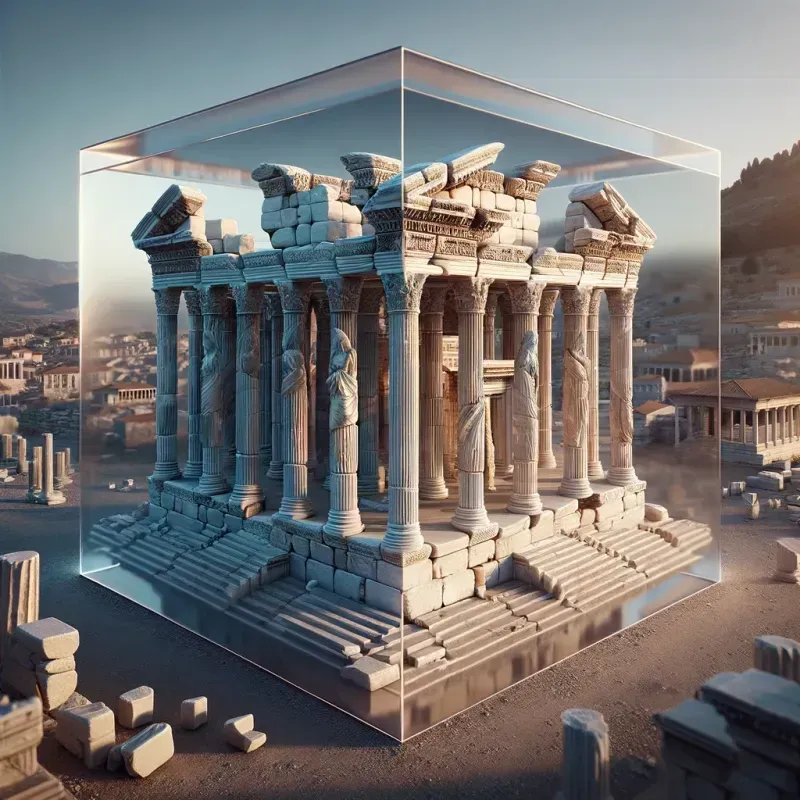 Ancient Wonders In 3D Cubes
