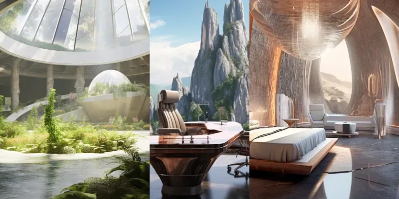 Futuristic Designs Nested In Medieval Settings generated by undefined