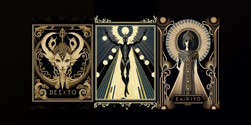 Art Deco Tarot Cards generated by undefined