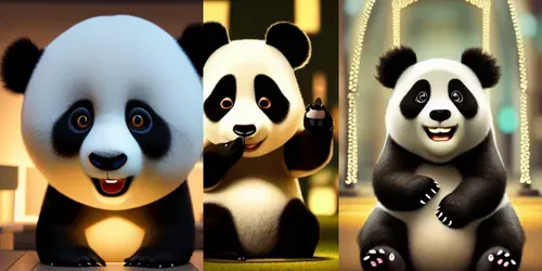 Cute Panda generated by stable-diffusion