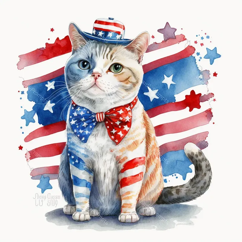 4th Of July Pet Watercolors