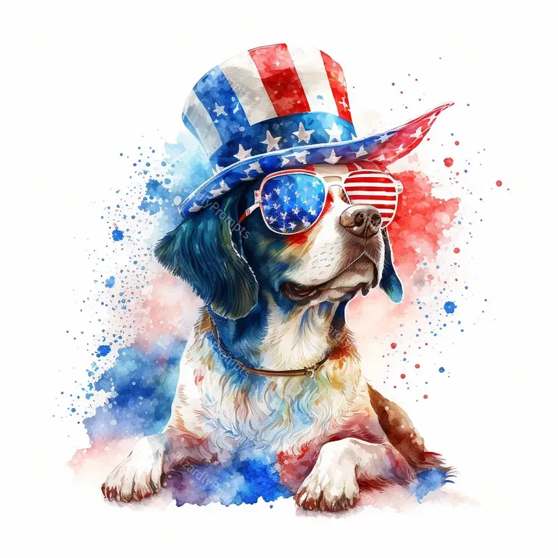 4th Of July Pet Watercolors