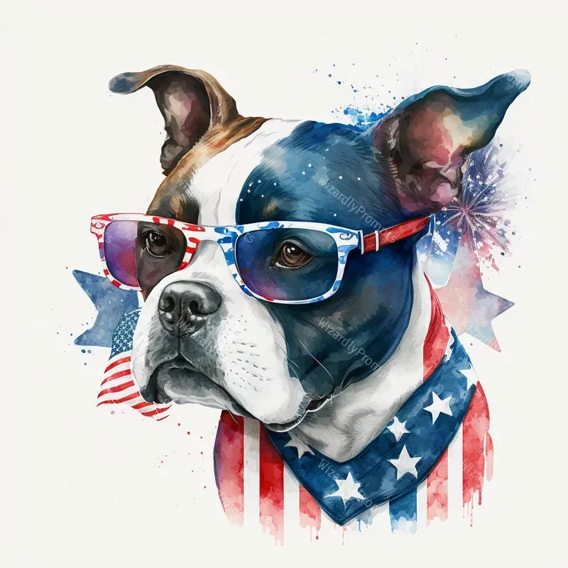 4th Of July Pet Watercolors