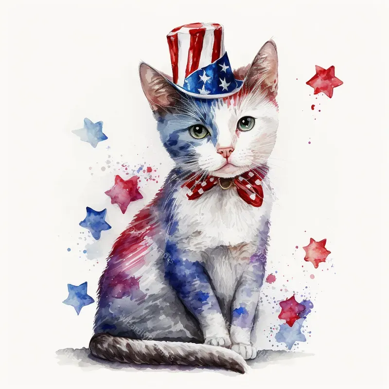 4th Of July Pet Watercolors