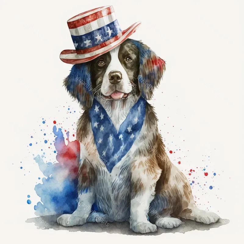 4th Of July Pet Watercolors
