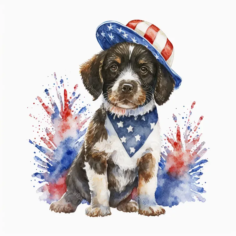 4th Of July Pet Watercolors