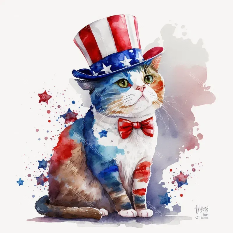 4th Of July Pet Watercolors