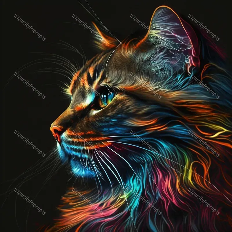 Pet Neon Oil Paintings
