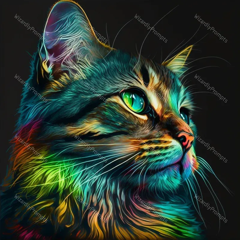 Pet Neon Oil Paintings
