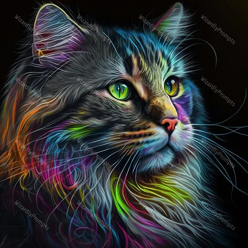 Pet Neon Oil Paintings