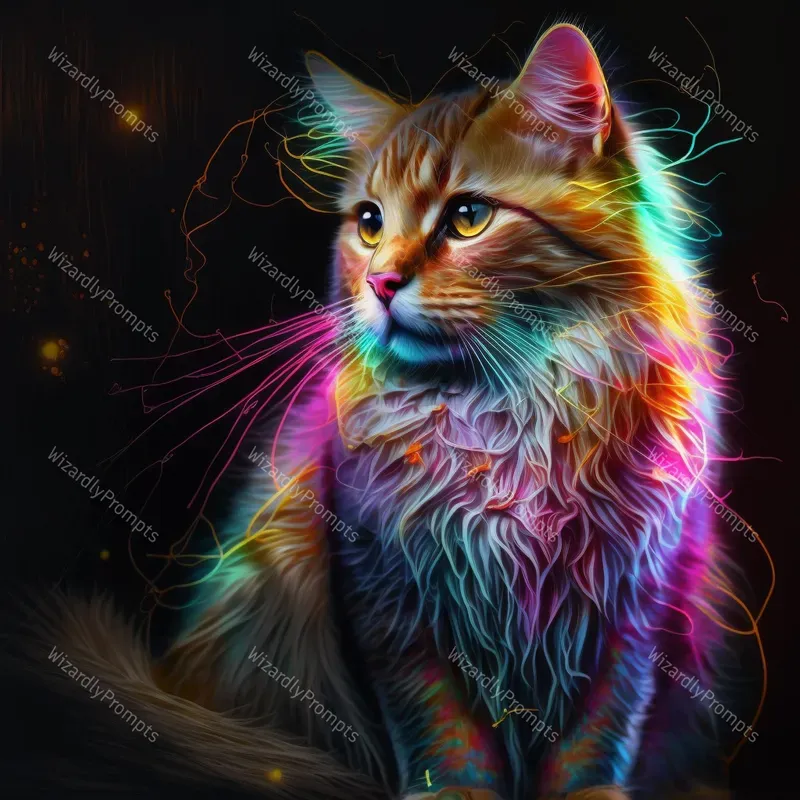 Pet Neon Oil Paintings