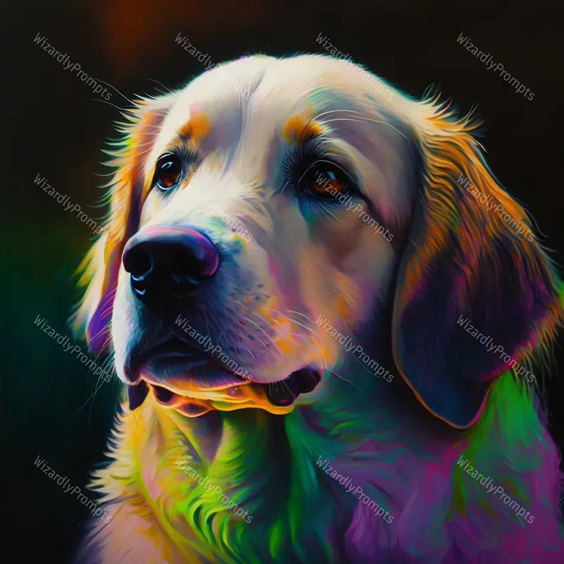 Pet Neon Oil Paintings