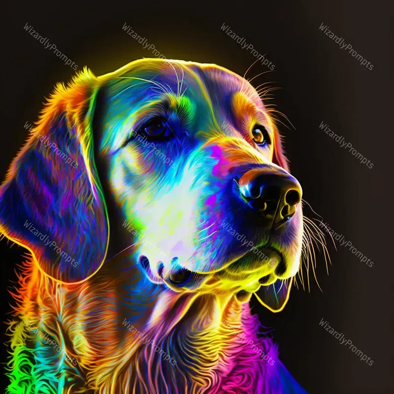 Pet Neon Oil Paintings